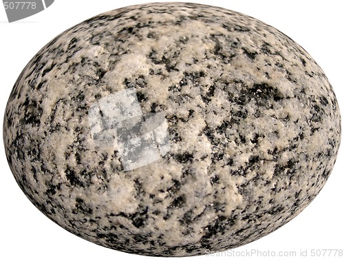 Image of Oval Pebble on White