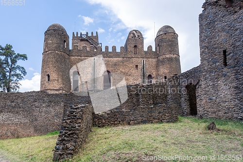 Image of Fasil Ghebbi, royal castle in Gondar, Ethipia