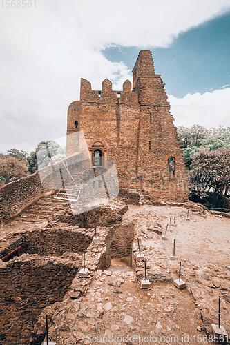 Image of Fasil Ghebbi, royal castle in Gondar, Ethipia