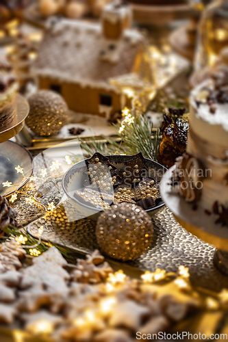 Image of Festive sweet Christmas table