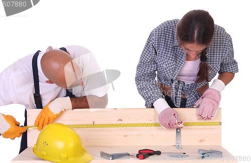 Image of construction workers at work