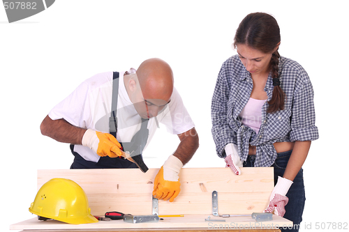 Image of construction workers at work