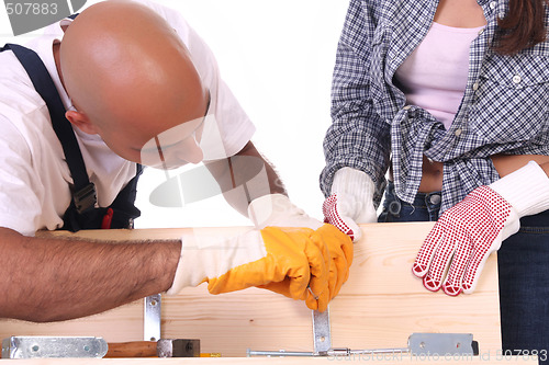 Image of construction workers at work