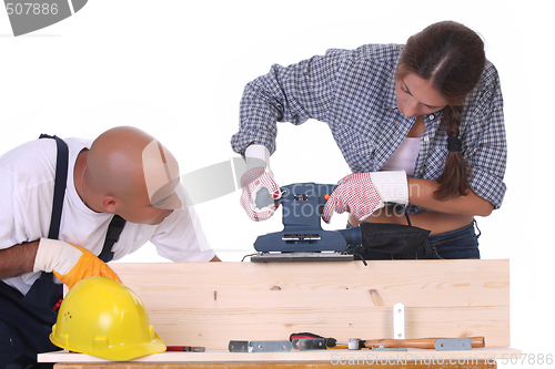 Image of construction workers at work