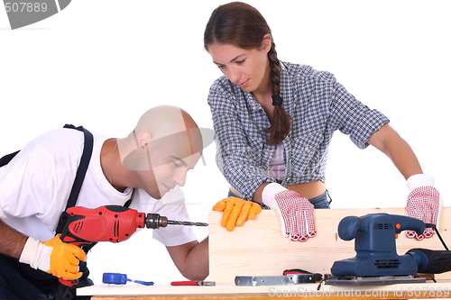 Image of construction workers at work 