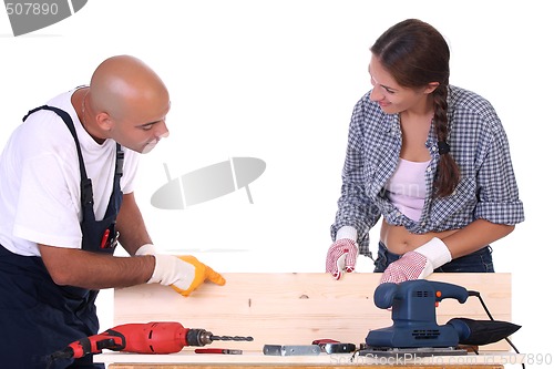 Image of construction workers at work 