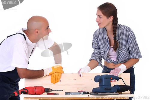 Image of construction workers at work 