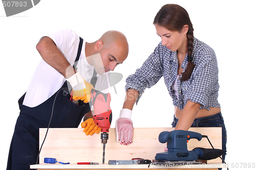 Image of construction workers at work 