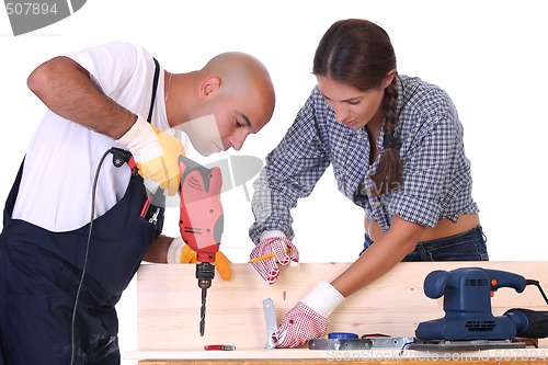 Image of construction workers at work 