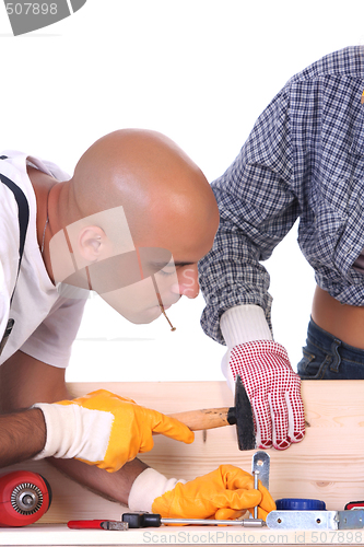Image of construction workers at work