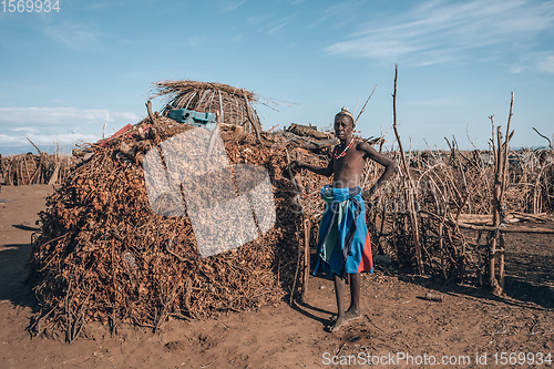 Image of man from the African tribe Dasanesh, Omorate, Omo Valley, Ethiopia