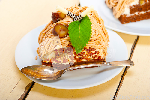 Image of chestnut cream cake dessert