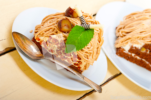 Image of chestnut cream cake dessert