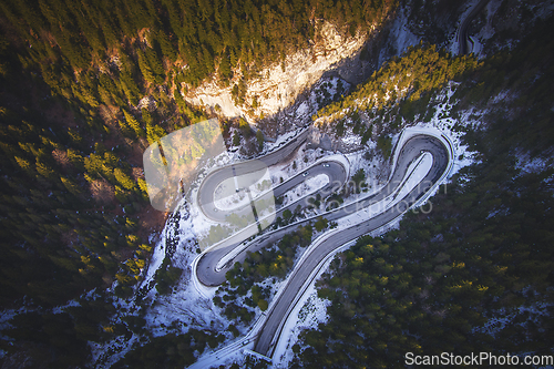 Image of Bicaz gorge with serpentine road