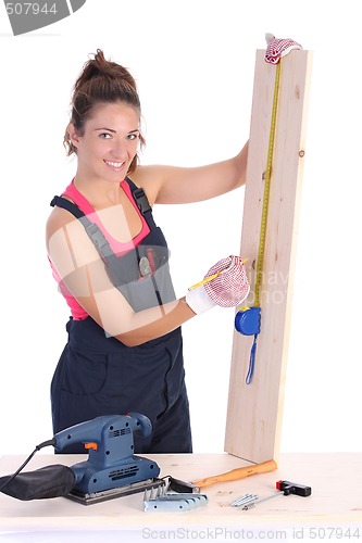 Image of woman carpenter