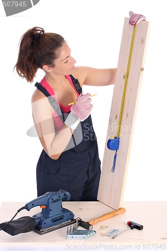Image of woman carpenter