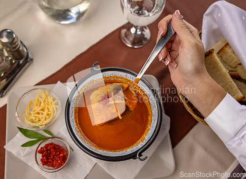 Image of Traditional Hungarian fish soup