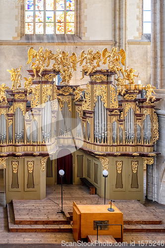 Image of church organ in Cathedral Kutna Hora. Czech Republic