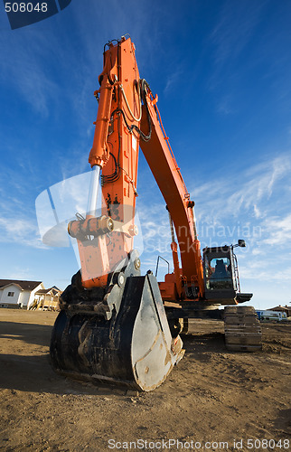Image of Backhoe at a construction site
