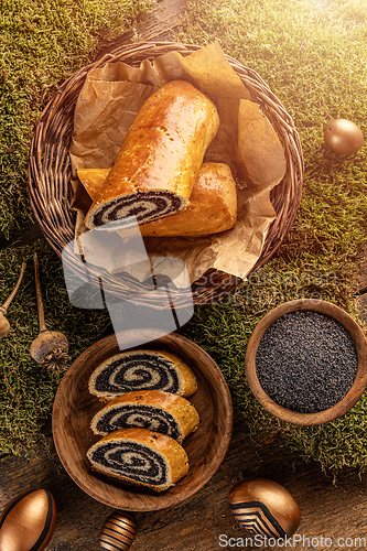 Image of Home baked poppy seeds roll