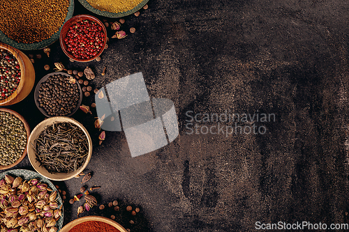 Image of Assortment of spices and herbs
