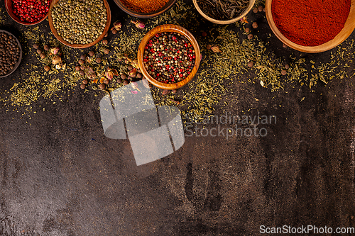 Image of Set of spices and herbs