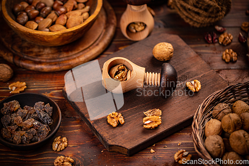 Image of Freshly cracked walnut