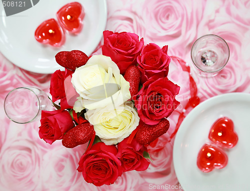 Image of Table setting for Valentine