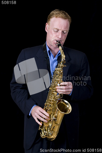 Image of jazz musician playing saxophone