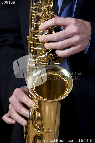 Image of jazz musician playing saxophone