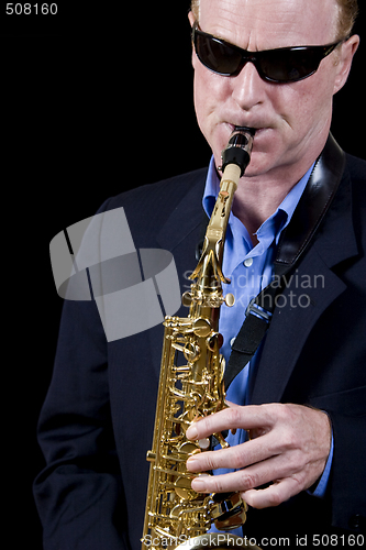 Image of jazz musician playing saxophone