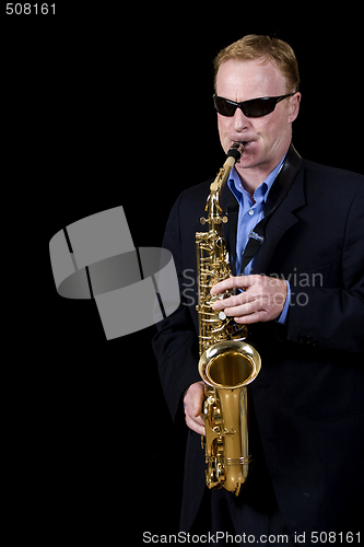 Image of jazz musician playing saxophone