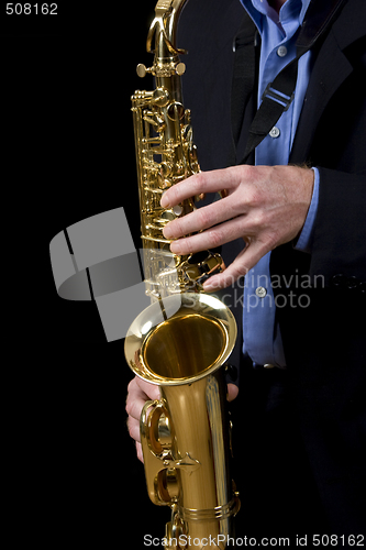 Image of jazz musician playing saxophone