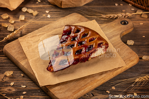 Image of Tasty homemade cherry pie