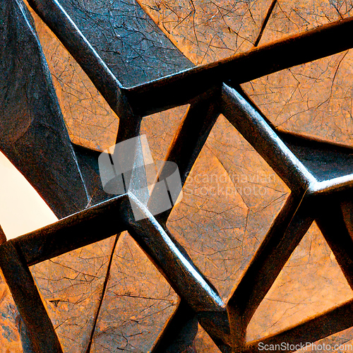 Image of Rusty metal construction. Closeup texture background.