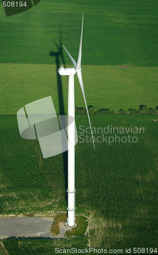 Image of overview of windturbine and shadow