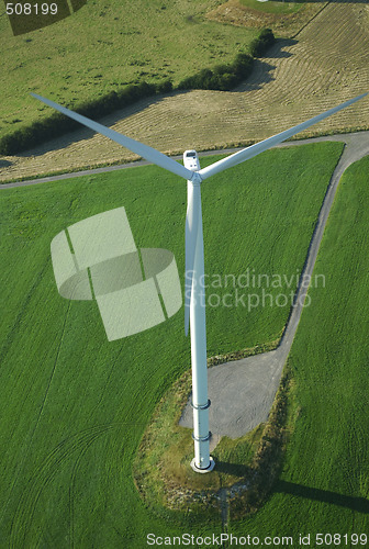 Image of Overview of a lonely  wind turbine