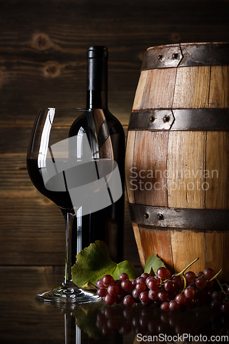 Image of Still life with red wine