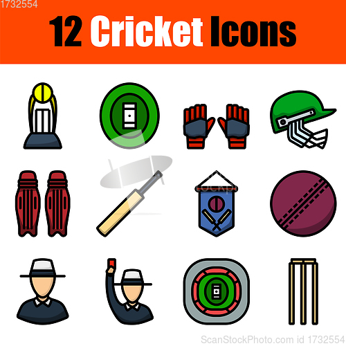 Image of Cricket Icon Set