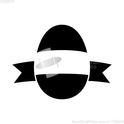 Image of Easter Egg With Ribbon Icon