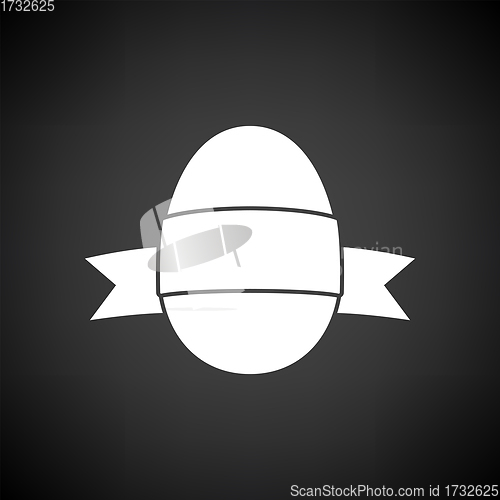 Image of Easter Egg With Ribbon Icon