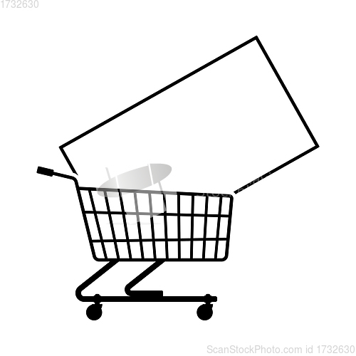 Image of Shopping Cart With TV Icon