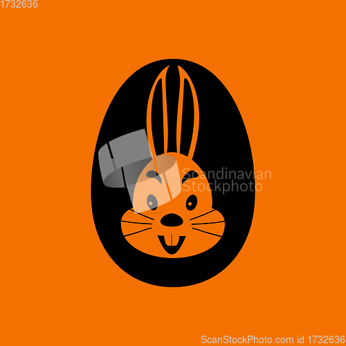 Image of Easter Egg With Rabbit Icon