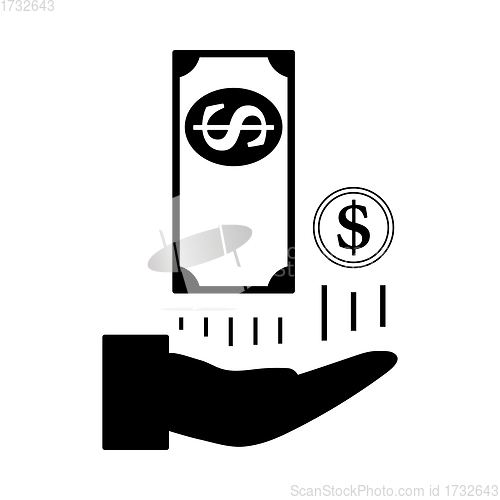 Image of Cash Back To Hand Icon