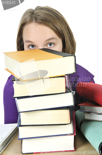 Image of Teenage girl studying