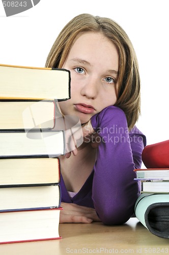 Image of Teenage girl studying