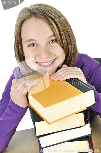 Image of Teenage girl studying