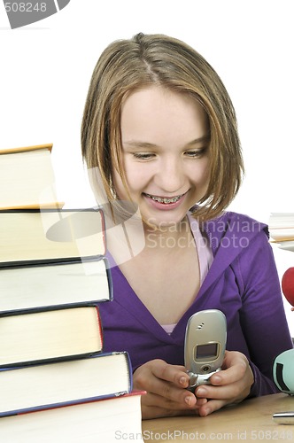 Image of Teenage girl studying