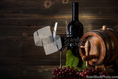 Image of Still life with red wine