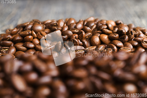 Image of brown freshly roasted coffee